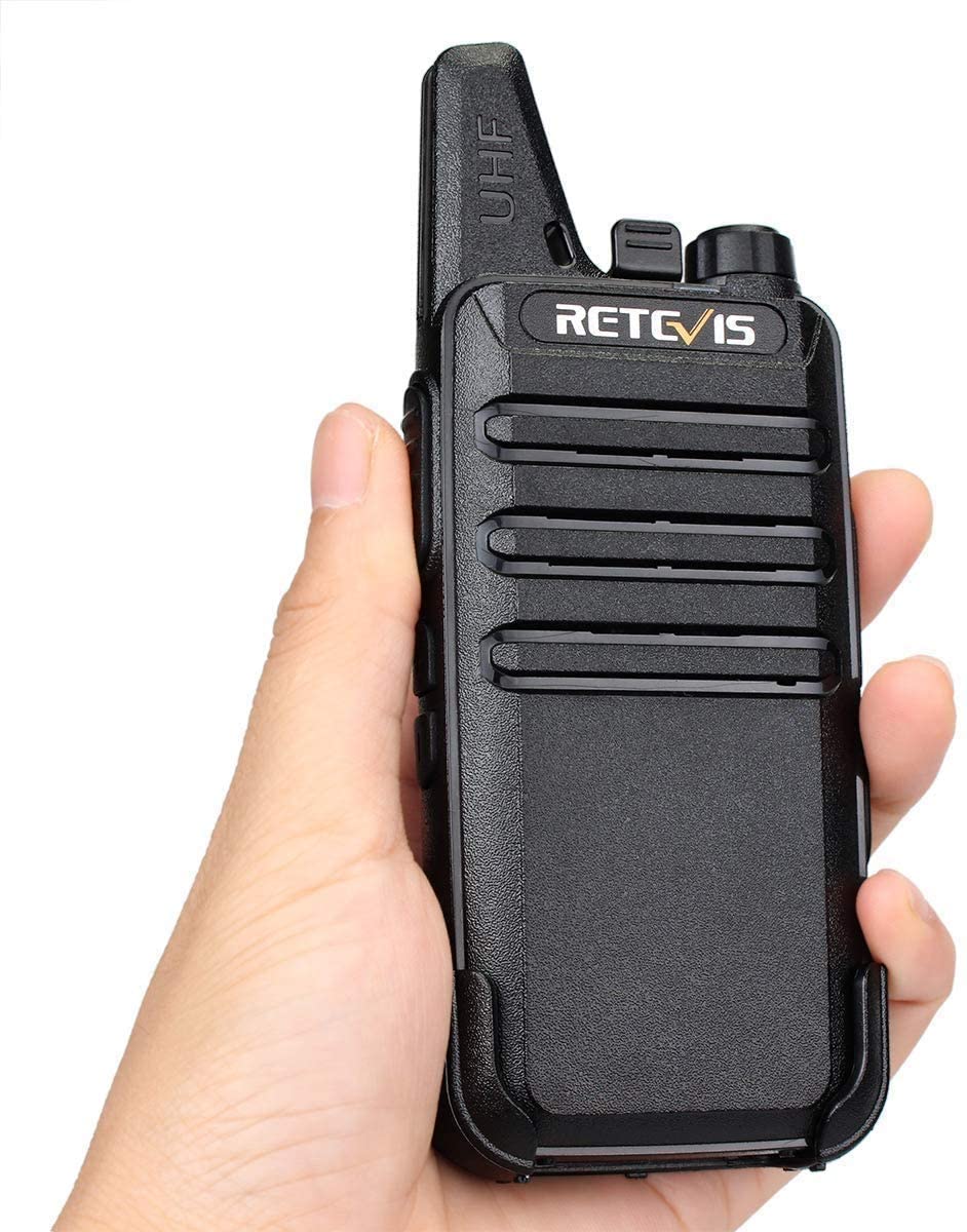 Retevis RT22 Rechargeable,Long Range Handsfree Business Walkie Talkies for  Adults(Black,10 Pack)