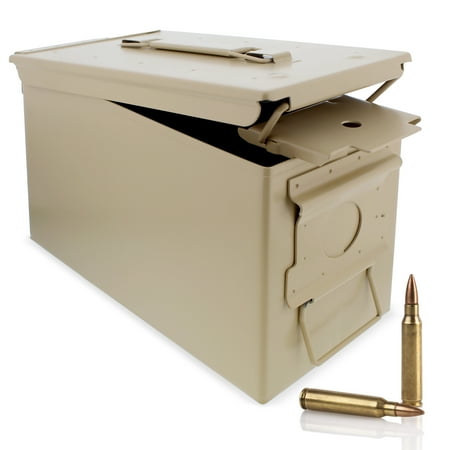 Redneck Convent Tan Ammo Box Military Storage Box MTM 50 Round Flip Top Ammo Box