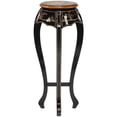 thumbnail image 3 of Oriental Furniture 15" x 15" x 36" Black Wood Plant Stand, 3 of 3