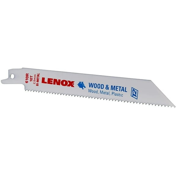 LENOX Tools General Purpose Reciprocating Saw Blade with Power Blast Technology, Bi-Metal, 6-inch, 10 TPI