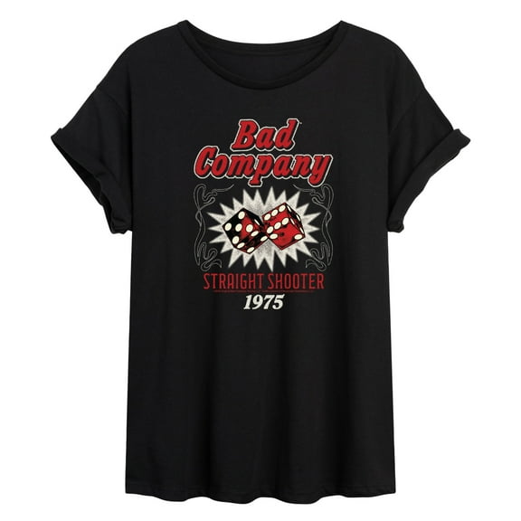 Bad Company - Straight Shooter - Womens Oversized Graphic T-Shirt