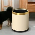 thumbnail image 2 of Open Top Trash Can Trash Bucket Garbage Can for Guestroom Restroom Bathroom Yellow, 2 of 9