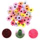 thumbnail image 3 of 50 cabezas de flores artificiales multicolores, pequeñas margaritas artificiales, decoración, 3 of 5