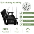 thumbnail image 5 of Fortune Candy HDPE Porch Swing with 18/8 Stainless Steel Bolts, Heavy Duty 1200 lbs, for Outdoor, Garden, Yard, Black, 5 of 7