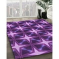thumbnail image 2 of Ahgly Company Indoor Square Patterned Tyrian Purple Area Rugs, 4' Square, 2 of 6