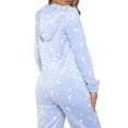 thumbnail image 4 of Sunisery Christmas One Piece for Women Fleece Hooded Jumpsuit Zipper Romper Sexy One Piece Pajamas Sleepwear, 4 of 5