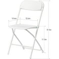 thumbnail image 2 of JINSEED 6 Pack Plastic Folding Chair, Lightweight Portable Party Banquet Event Chairs for Outdoors, White, 2 of 8