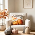 thumbnail image 4 of Thanksgiving Pumpkin Flowers Throw Pillow Cover, Fall Decor Grateful Thanksgiving Outdoor Pillow Cover, Rustic Pumpkin Fall Maple Leaves Harvest Pillow Cover, For Couch Bed Car Hidden Zipper, 4 of 6