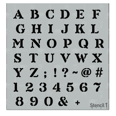 Stencil1 Alphabet Crafty Letters Stencil 1/2" Letters - 5.75" x 6"