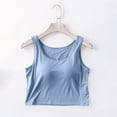 thumbnail image 4 of Hvyesh Camisole Tops for Women Built in Bra Gym Yoga Shelf Bra Camisole Tops Workout Tops Cami Bra Padded Tank Top Sports Bras, 4 of 4
