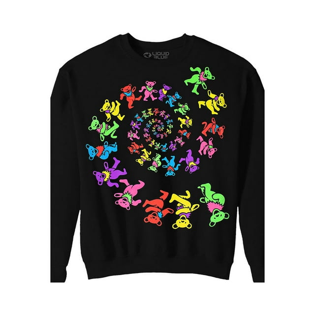 Grateful Dead - Spiral Bears Blacklight Mens Sweatshirt
