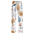 thumbnail image 6 of Easter Pajamas Pants Men Wide Leg Drawstring Lounge Sleepwear Cute Bunny Print Soft Stretch Waist Pants (Orange,XL), 6 of 6