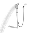 thumbnail image 4 of Seville Slide Bar Slip Resistant ADA Compliant 500 lb Weight Capacity Slide Bar with Multi-function Handshower Right Polished Stainless Steel, 4 of 5