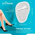 thumbnail image 4 of ZUCANA Gel Heel Cushions & Shoe Inserts, 2 Pairs Transparent Universal Fit for Foot Pain Relief, 4 of 6