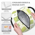 thumbnail image 6 of YFYANG Portable Waterproof Insulated Lunch Bag, Green Geometric Abstract Reusable Cooler Bag / Picnic Bag for Adults Teens, 6 of 9