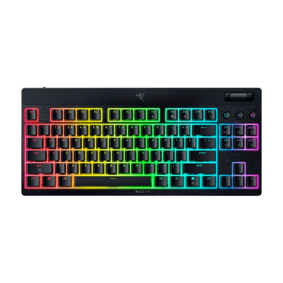 Razer BlackWidow V4 Low-profile Tenkeyless HyperSpeed Wireless Low-profile Mechanical PC Gaming Keyboard, Black
