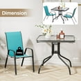 thumbnail image 4 of Arlopu 5-Piece Patio Dining Set, Outdoor Square Table and 4 Textilene Chairs with Umbrella Hole for Garden Backyard, Blue, 4 of 13