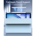 thumbnail image 6 of TiMOVO Case for New iPad Air 13 inch (M4/M3/M2-2026/2025/2024) with Pencil Holder, Slim Stand Protective Cover with Clear Transparent Back Shell for iPad Air 13 inch, Auto Wake/Sleep, Sky Blue, 6 of 8