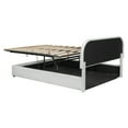 thumbnail image 6 of Harper & Bright Designs Teddy Fleece Queen Size Upholstered Platform Bed with Hydraulic Storage System, Grounded Bed with Thick Fabric, White, 6 of 15