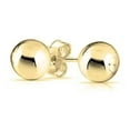 thumbnail image 2 of ADIRFINE 925 Sterling Silver High Polish Ball Stud Earrings, 2 of 9