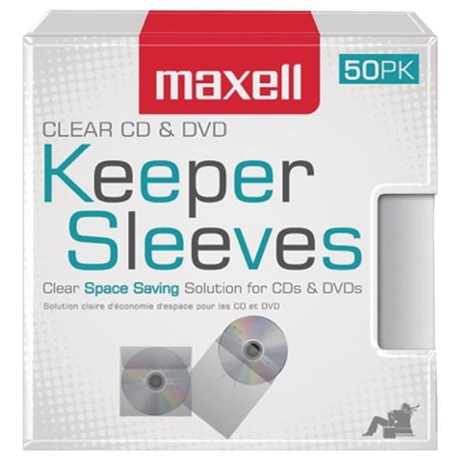 Maxell CDDVD Keeper Sleeves, 50 Count