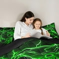 thumbnail image 4 of Manfei Video Game Twin Bedding Sets 7-Piece,Game Gaming Bedding Comforter Set,Black Green Lightning Sheet Sets For Boys Girls,Super Cozy Bedroom Decoration,Reversible, 4 of 8