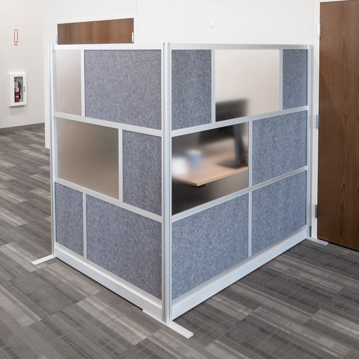FSE 373-MW-7070-XFCG Modular Room Divider Wall System - 70" x 70" Add-On Wall