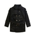 thumbnail image 2 of Little and Big Boys Single Breasted Trench Coat Dress Outerwear Black 9-10 Years, 2 of 7