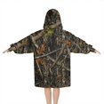 thumbnail image 2 of Vine Camo Tree Trunk Pattern Blanket Hoodies for Kids 6-13YR Oversize Wearable Blanket Hoodies for Boys Girls Teens, 2 of 7