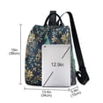 thumbnail image 3 of FORMRS Women's Travel Backpack Purse Anti-Theft Hidden Pockets Casual Shoulder Bag, Navy Blue Peacock Pattern, 3 of 7