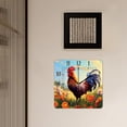 thumbnail image 3 of 16 Inch Wall Clock Battery Operated Square Clock Decorative for Office, Kitchen, Outdoor, Living Room，Lovely Rooster Butterfly Flower Elegant, 3 of 4