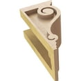 thumbnail image 6 of 4"W x 4"D x 8"H Wide Scroll Rough Cedar Woodgrain TimberThane Corbel, Primed Tan, 6 of 6