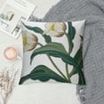 thumbnail image 3 of SHANXI Throw Pillow Cover  Beige and White Tulip Flower Pillowcase Spring pillow cover for Couch Cushion Cover Square Farmhouse Floral Decor Pillow Case 12x12in, 3 of 6