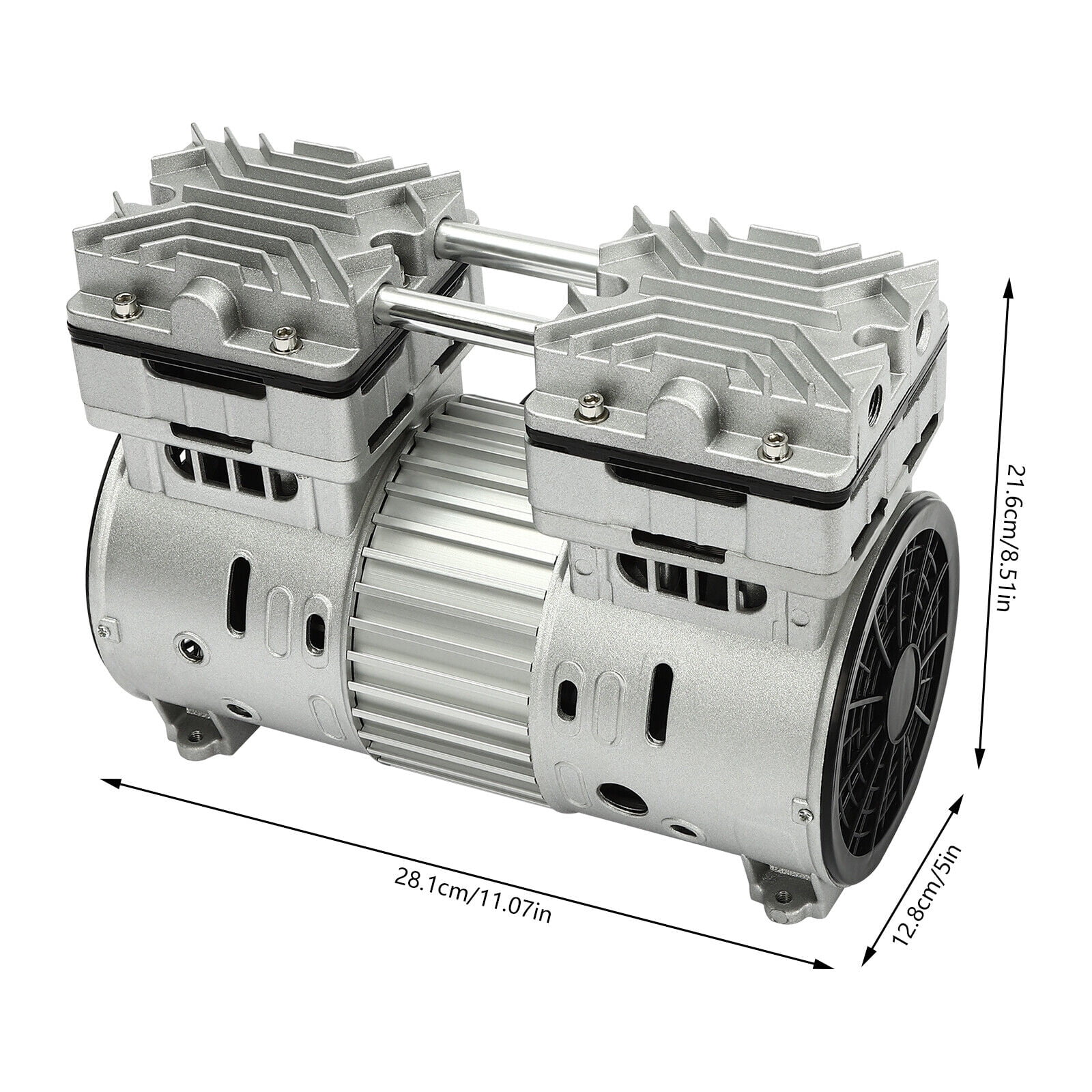 800W Oilless Vacuum Pump Air Pump Compressor Head Small Air Mute 4.5CFM 125L/min
