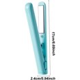 thumbnail image 3 of Hair Straightener Ceramic Flat Iron with Fast Heat Up and Safe USB Charging, Mini Travel Blue, 3 of 4
