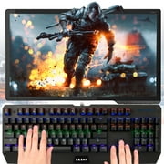 LESHP Gaming Office USB Wired Mechanical Keyboard With LED Backlight Black