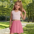 thumbnail image 6 of Fancifize Girls Shorts Flowy Dance Athletic 2 in 1 Skirt Skorts Flutter Tennis Skirt Running Preppy Clothes for Kids, 6 of 9