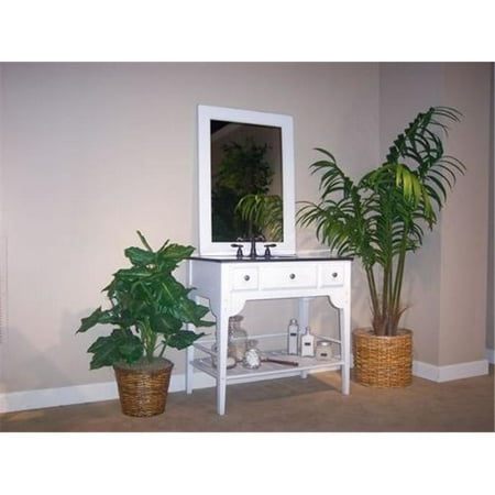 Kaco International 340-2230-W Dover Large Vanity Mirror In Cottage White Krylon Finish
