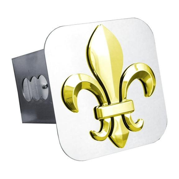 Au-TOMOTIVE GOLD Class III Trailer Stainless Steel Hitch Plug for Fleur-De-Lis (Gold)
