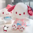 thumbnail image 2 of Sanrio Pachacco-muñeco de peluche de Hello Kitty Kuromi My Melody, muñeco Kawaii de flor de melocotón, peluche suave, sofá, almohada, regalos para niños, 2 of 4