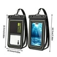 thumbnail image 2 of Waterproof Phone Pouch, Universal Fit for Swimming Snorkeling Hiking Travel, IPX8 Certified Dry Bag Case with Touchscreen Compatibility, Clear Protective Sleeve for iPhone Samsung Smartphones, 2 of 10