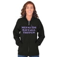 thumbnail image 3 of Mermaids Have All The Fun Cute Beach Womens Plus Size Graphic Zipper Hoodie Brisco Brands 2X, 3 of 5