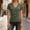 Army Green, variant on Short Sleeve Shirts for Women V-Neck Solid Color Y2K Loose Basic Tops Casual Summer Spring Tee