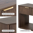 thumbnail image 6 of Furniture of America Elarin Modern Wood 1-Drawer Nightstand with Open Bottom Shelf, Walnut, 6 of 17