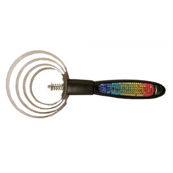 Showman Multicolor Crystal Rhinestone Curry Comb