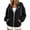 Black, variant on LUVDA Womens Sherpa Zip Up Hoodies Fleece with Pockets and Drawstrings Cozy Warm Sweatshirts for Fall Winter