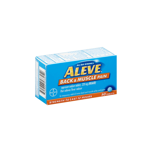 ALEVE BACK AND MUSCLE PAIN TABLETS 50CT (Pack of 3)
