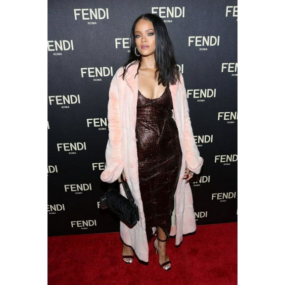 Rihanna (Wearing A Fendi Archive Dress And Carrying A Fendi 3Baguette Bag) At Arrivals For Fendi Flagship Boutique