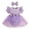 Purple, variant on Musuos Baby Girl Valentine's Day Jumpsuit with Bow Headband 3 6 12 18 24M Short Sleeve Tulle Mesh Ribbed Patchwork Romper Dress
