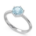 thumbnail image 2 of 2.00 Carat Round Cut Aquamarine Gemstone Elegant Engagement Ring for Ladies Solid 18K White Gold Size 5 by Diamond-Capitals, 2 of 8